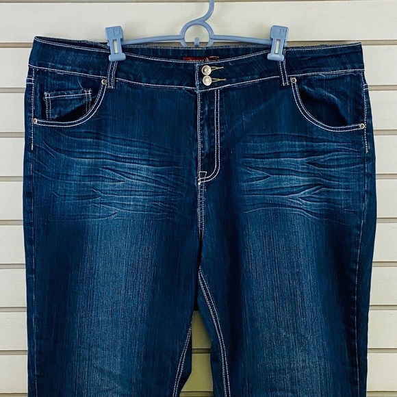 Womens 23 Vigold Jeans‎ Bootcut Dark Wash Stretch Denim 32" Inseam - Picture 2 of 10